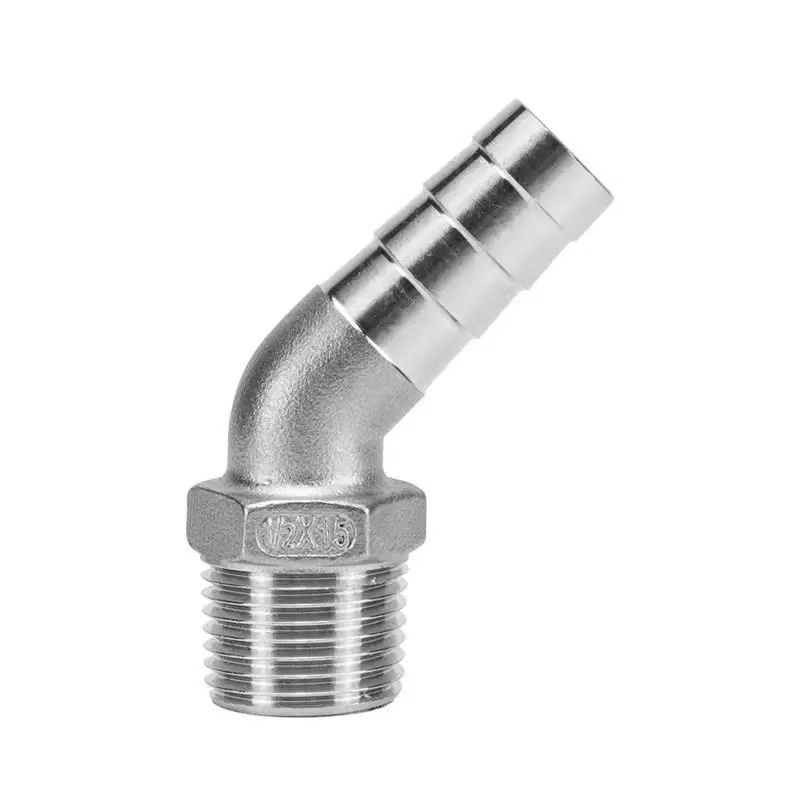 45-Derece Hexagonal Male Thread Elbow Fitting