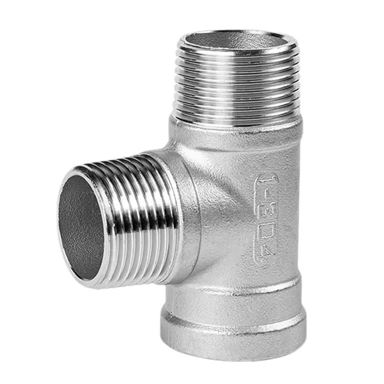BSP Stainless Steel Male-Jin-Jin Tee Fitting