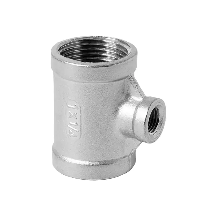 BSP Stainless Steel Reducing Female Threaded Tee