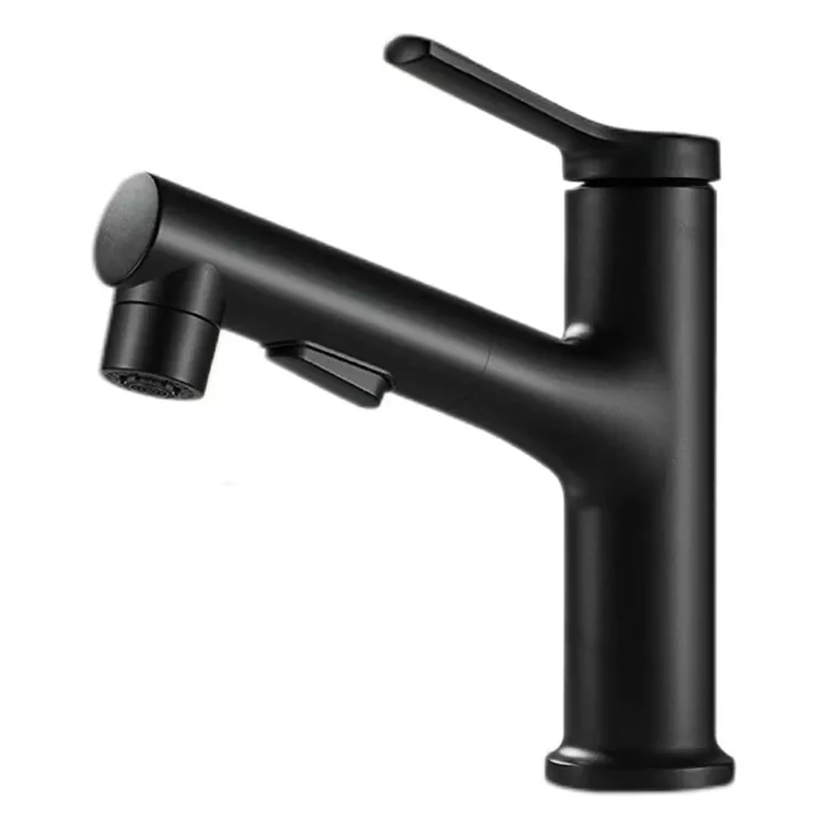 Cylindrical Basin Mixer Pull-Out Faucet