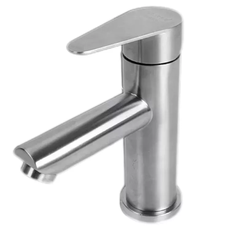 Sîlindirîk Flat Handle Hot Û Sarê Basin Faucet