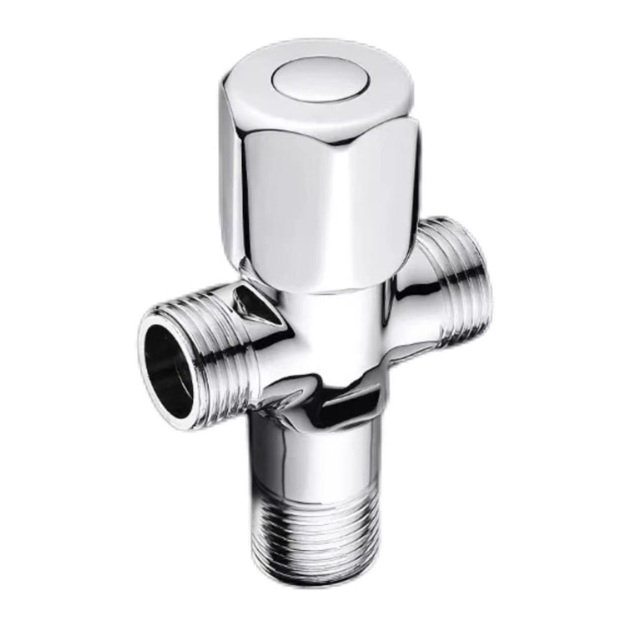 Electroplated Single-Kontrola Zû-Vekirina Sê-Way Angle Valve Electroplated Single-Kontrola Zû-Vekirina Sê-Way Angle Valve