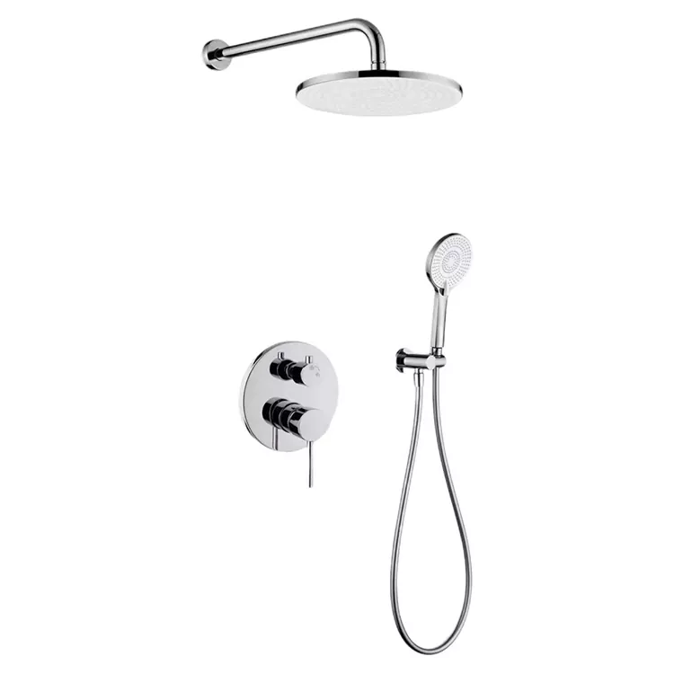 In-Wall Dual-Kontrol Knob Round Overhead Serê Shower