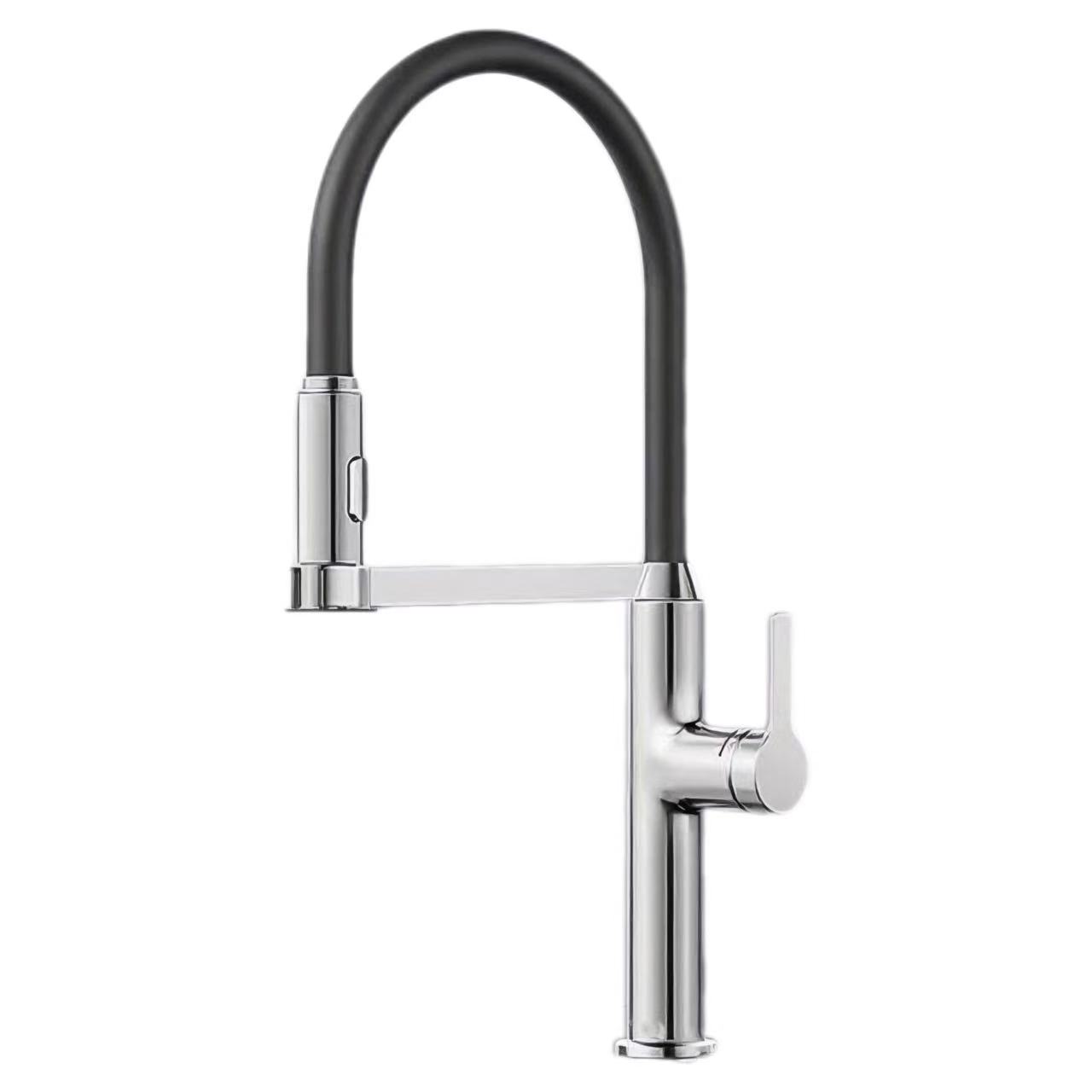 Silicone Curved Tube Single-Handle Hot Û Sarê Avê Snk Faucet
